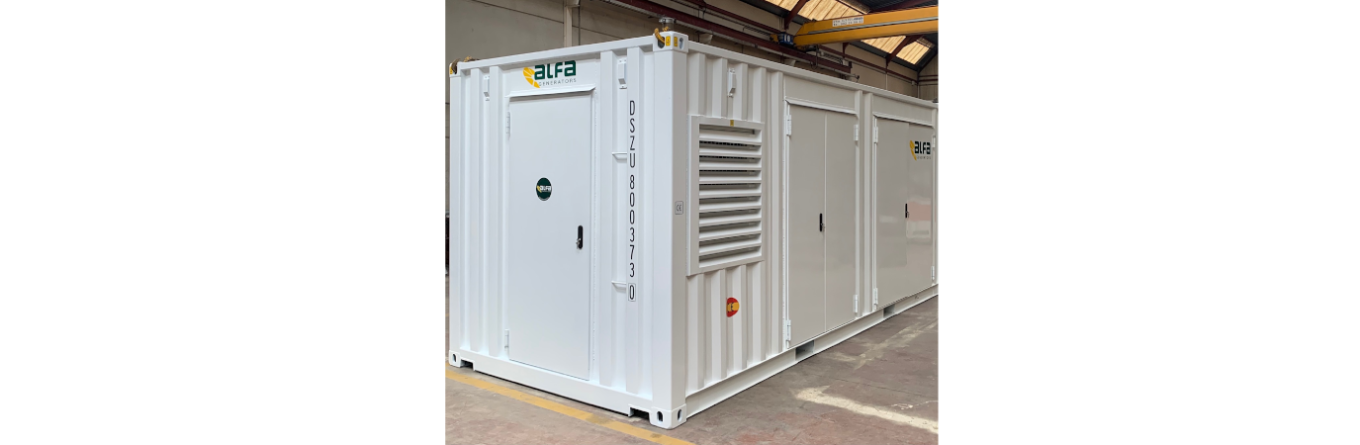 PROCESSED SHIPPING CONTAINER + GENERATING SET